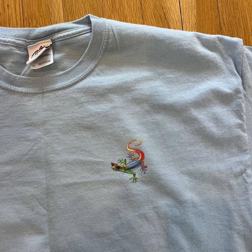 Vintage 2002 Caribbean Soul No Wake Zone Blue T Shirt Size XL Parrot Buffett - Picture 4 of 7